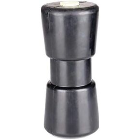 8 Inch Heavy Duty Boat Trailer Roller, Rubber Shaft Keel, Black
