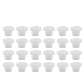 24PCS 19mm Mushroom Round Dust Cover Dosing Adapters Press in Medical Syringe Bottle Adapter