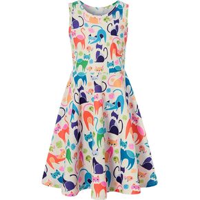 BFUSTYLE Girls Dress Sleeveless Casual Floral Sundress for Girl 4-15 Years