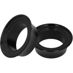 2Pcs Headsets Taper Washer CNC Aluminium Alloy Taper Washer Front Fork Conical Stem Spacers for Road Mountain Bike(Black)