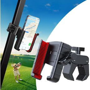 Golf Cart Phone Holder[Big Phones Friendly], Rotatable Universal Phone Mount Holder Compatible with iPhone/Samsung/Pixel and Smartphones, Golf Cart Accessories for EZGO Club Car Yamaha