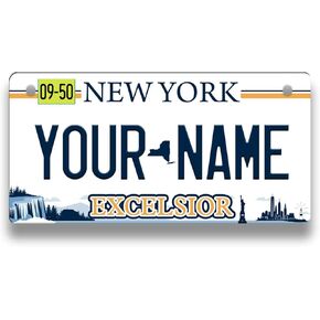 Bleu Reign Personalized License Plate 2020 New York Mini Kids Bicycle (3x6 in)