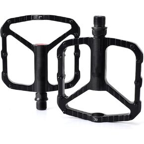 Bicycle Pedals, 9/16 inch Aluminum Bicycle Pedals, Wide Platform Pedal, Mountain Bike Pedals for e-Bike, Mountain Bike, Road Bike