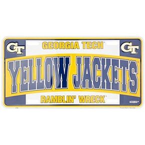 HangTime Georgia Tech - Georgia Tech Yellow Jackets - Ramblin' Wreck 6 X 12 License Plate