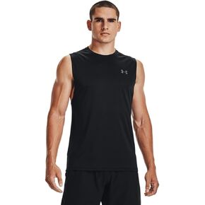 Under Armour Men's Velocity Muscle Tank Top, (001) Black / / Pitch Gray, Large