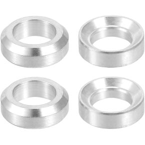 4 Pcs M6x5.5 Universal Bicycle Bolt Brake Screw Washer Bolts - MTB Mountain Bike Bicycle Concave Convex Balancer - Titanium Alloy Silver Tone