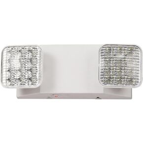 TANLUX LED Emergency Lights with Battery Backup, Two Head Adjustable Commercial Emergency Lights, UL Listed, AC 120/277V, Hardwired Emergency Exit Light Fixtures for Business - 1 Pack(White)