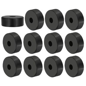 PATIKIL Multi Purpose Rubber Spacer, 12 Pcs 0.4"ID x 1.5"OD x 0.6"T Neoprene Round Anti-Vibration Isolation Pads Isolator Rubber Bushings Spacer Washer for HVAC Bolts Car Accessories