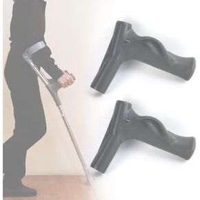 Forearm Elbow Crutches Grips Fits Crutch Pip Dia 1" Orthopedic Handles Replacement for Arthritis, Carpal Tunnel Syndrome Mobility Aids, 2Pcs