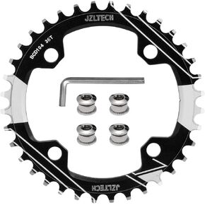 104 BCD Bike Chainring: 32T 34T 36T 38T Round Narrow Wide Chainring, Single Chain Ring for 8 9 10 11 12 Speed Mountain Bike MTB XC Trail e-Bike Fat Bicycle