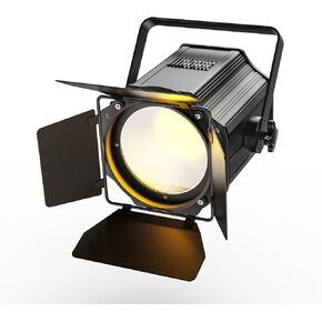 Stage Lights with Barn Doors, 200W COB LED Par Can Lights Spotlights, 2 in 1 Cool White & Warm White DMX512 Sound Activated Uplights for Events Parties Wedding Theater Church Concert Dance