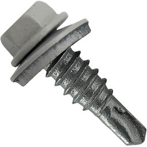 #14 × 7/8 "المعدن إلى المعدن النوع #1 أسود 5/16" رأس سداسي - نقطة drill - غرزة Tek - المعادن إلى مسامير تسقيف المعادن. 9/16 "غسالة EPDM in Kuwait