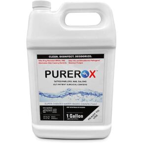 Disinfectant Tattoo Parlor, Nail Salon. Eliminate 99.9999% MRSA, VRE, Bloodborne Viruses, HIV, Safe for Bacteria Fungi. Anywhere Surgerical Rooms. No Residue. All Surfaces