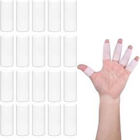 20 Pcs Silicone Finger Sleeve Finger Cot Silicone Finger Protectors Finger Covers Finger Compression Sleeve Gel Finger Cots Provide Relief Finger Sleeves for Arthritis Finger Cracking