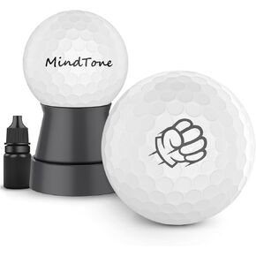 Golf Ball Stamper with Refillable Permanent Ink - Golf Ball Stamp Marker to Identify Golf Balls - Golfing Accessories Reusable Golf Ball Marking Tool Great Gifts for Men and Women Golfers