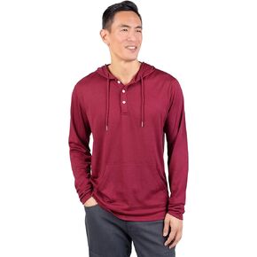 Men's Merino Wool Long Sleeve Henley - Everyday Weight - Wicking Breathable Anti-Odor
