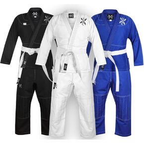 BJJ Gi for Men & Women Brazilian Jiu Jitsu GI Lightweight Suit with Free Belt