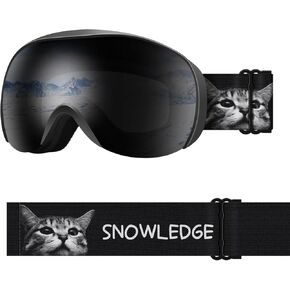 Snowledge Kids Ski Goggles Snow Goggles for Children, Youth, Teens, Small Head Mens Womens Anti-Fog/UV400 Protection
