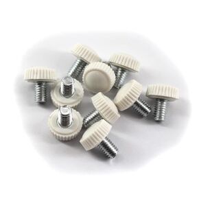 30Pcs M3x8 Hand Tightening Thumb Screws Male Thread Hand Clamping Knobs Screw with White Plastic Handle
