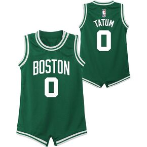 Outerstuff Jayson Tatum Boston Celtics NBA Newborn Baby 0-9 Months Green Icon Edition Player Creeper Romper Bodysuit Jersey