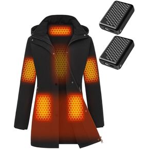 Graphene Heated Jacket for Women + 2 Power Banks (3XL)