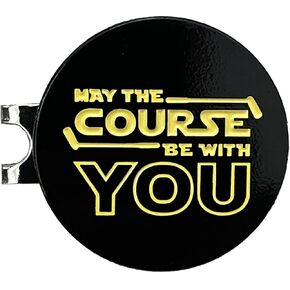 Balanced Co. May The Course Be with You Golf Hat Clip with Enamel Magnetic Ball Marker (May The Course Be with You)