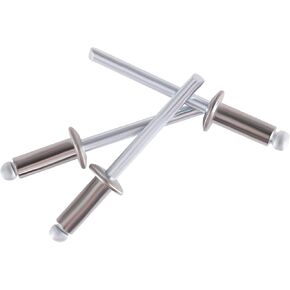 250PCS 3/16 x 1/2 Stainless Steel Pop Rivets Big Head Steel Mandrel Dome Body Blind Rivets for Sheet Steel Duct Work Marine, 4.8 x 13 mm Pop Rivets