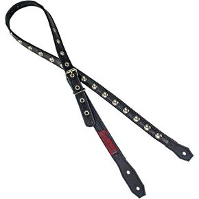 Sawtooth Distressed Nickel 1" Wide Leather Guitar Strap Hand Crafted in The U.S.A. (ST