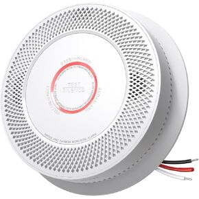 Smoke Detector Carbon Monoxide Detector Combo 10 Year Battery,Wireless Smoke Alarm and Carbon Monoxide Detector with Voice Alert,Smoke and Carbon Monoxide Detector for Home 2-Pack