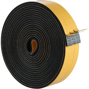 شريط ختم الباب الذي يبلغ طوله 49.5 قدمًا - 1/2 "عريض × 1/8" شريط رغوة لاصق كثيف للعزل ، عزل الصوت ، وعزل الطقس - مثالي للأبواب والنوافذ والإطارات in Kuwait