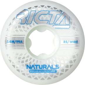 Ricta Reflective Naturals Wide 99a Skateboard Wheels - White 54mm