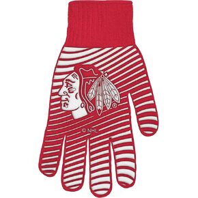 Sports Vault NHL Chicago Blackhawks Glovebbq Glove, Team Colors, One Size