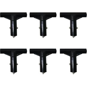 Trampoline Pole Covers T-Tube Connector Trampoline Black Plastic T-Connector Trampoline Pole Caps Fit for Connection Combination of Trampoline Top Pole Between Net, 6 Pack