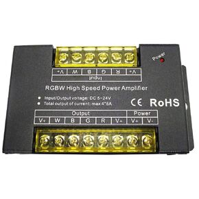 RGBW High Speed Power Amplifier 32A Data Signal Repeater 4CH Channels for 5050 RGBW RGBWW LED Lights Strip 5V 12V 24V