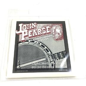 John Pearse Strings® Strings® 1710LM For 5-String Banjo - 80/20 Bronze Wound - Light/Medium Gauge - X-Long