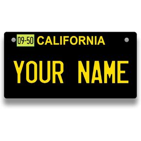Bleu Reign Personalized License Plate 1963 Black California Mini Kids Bicycle (3x6 in)