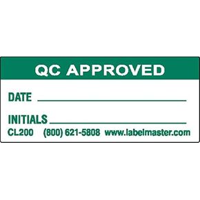 Labelmaster CL200 QC Approved Label, Paper, 1 3/4" x 3/4" (Pack of 500)