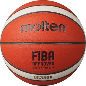 Molten BG3800 Basketball, FIBA Approved, Composite Leather, Indoor Play, Orange/Ivory
