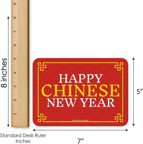 نقطة كبيرة من السعادة صينية جديدة - بطاقات وعلامات البنغو - لعبة البينغو الجديدة القمرية - مجموعة من 18 in Saudi Arabia