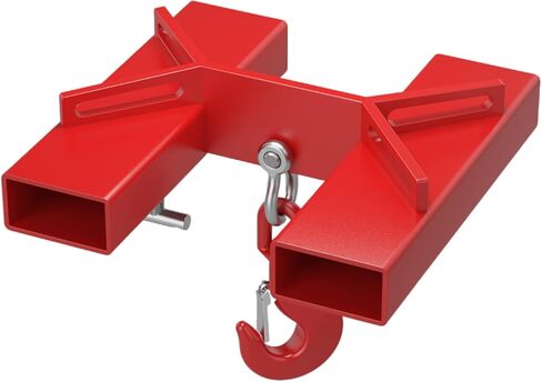 خطاف رفع الرافعة الشوكية، رافعة شوكية بقدرة 4400 رطل، رافعة شوكية حمراء متحركة مع خطاف دوار ومسمارين كبيرين على شكل حرف T، رافعة رفع شوكية بخطاف، مرفق رفع الشوكة in Kuwait