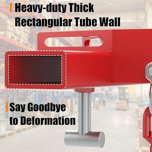 خطاف رفع الرافعة الشوكية، رافعة شوكية بقدرة 4400 رطل، رافعة شوكية حمراء متحركة مع خطاف دوار ومسمارين كبيرين على شكل حرف T، رافعة رفع شوكية بخطاف، مرفق رفع الشوكة in Kuwait