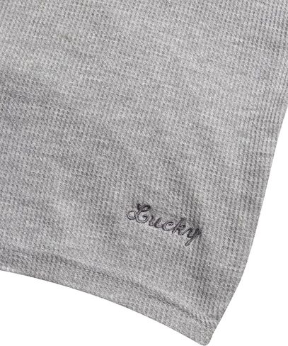 قميص Henley للرجال المحظوظون - الأكمام الطويلة وافل القطن القطن Henley Henley - قميص أقل للرجال للرجال in Saudi Arabia