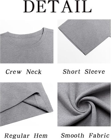 Runcati Mens Casual T-Shirts Short Sleeve Lightweight Oversized Summer Cotton Tee Beach Crew Neck Tops in Kuwait