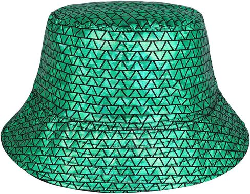 Manfnee Rave Bucket Hat for Men Women Waterproof Rain Hat Wide Brim Bucket Hat Metallic Party Hats in Saudi Arabia