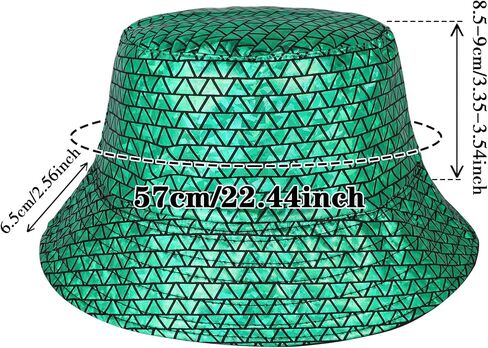 Manfnee Rave Bucket Hat for Men Women Waterproof Rain Hat Wide Brim Bucket Hat Metallic Party Hats in Saudi Arabia