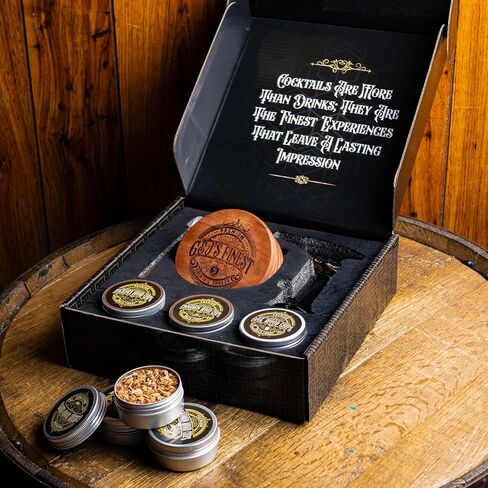 Whiskey Smoker Kit | Cocktail Smoker Kit with Torch, Scorch Shield, Lid, 6 Wood Chips & Gift Box for Smoked Old Fashioned| Bourbon Smoker in Saudi Arabia