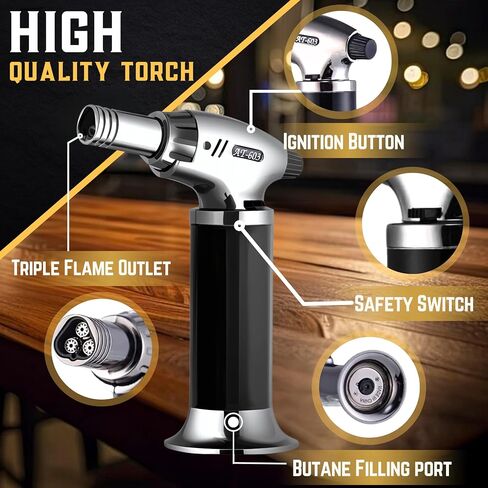 Whiskey Smoker Kit | Cocktail Smoker Kit with Torch, Scorch Shield, Lid, 6 Wood Chips & Gift Box for Smoked Old Fashioned| Bourbon Smoker in Saudi Arabia