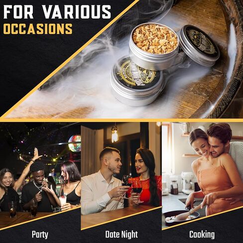 Whiskey Smoker Kit | Cocktail Smoker Kit with Torch, Scorch Shield, Lid, 6 Wood Chips & Gift Box for Smoked Old Fashioned| Bourbon Smoker in Saudi Arabia