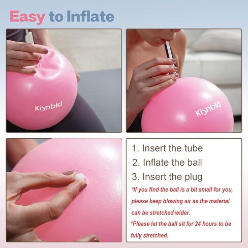 Small Exercise Ball, 9 Inch Mini Pilates Ball, Anti Burst and Slip Resistant Mini Yoga Ball for Stability, Fitness, Physical Therapy（Green） in Saudi Arabia