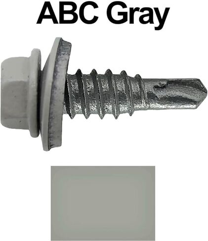 #14 × 7/8 "المعدن إلى المعدن النوع #1 أسود 5/16" رأس سداسي - نقطة drill - غرزة Tek - المعادن إلى مسامير تسقيف المعادن. 9/16 "غسالة EPDM in Kuwait